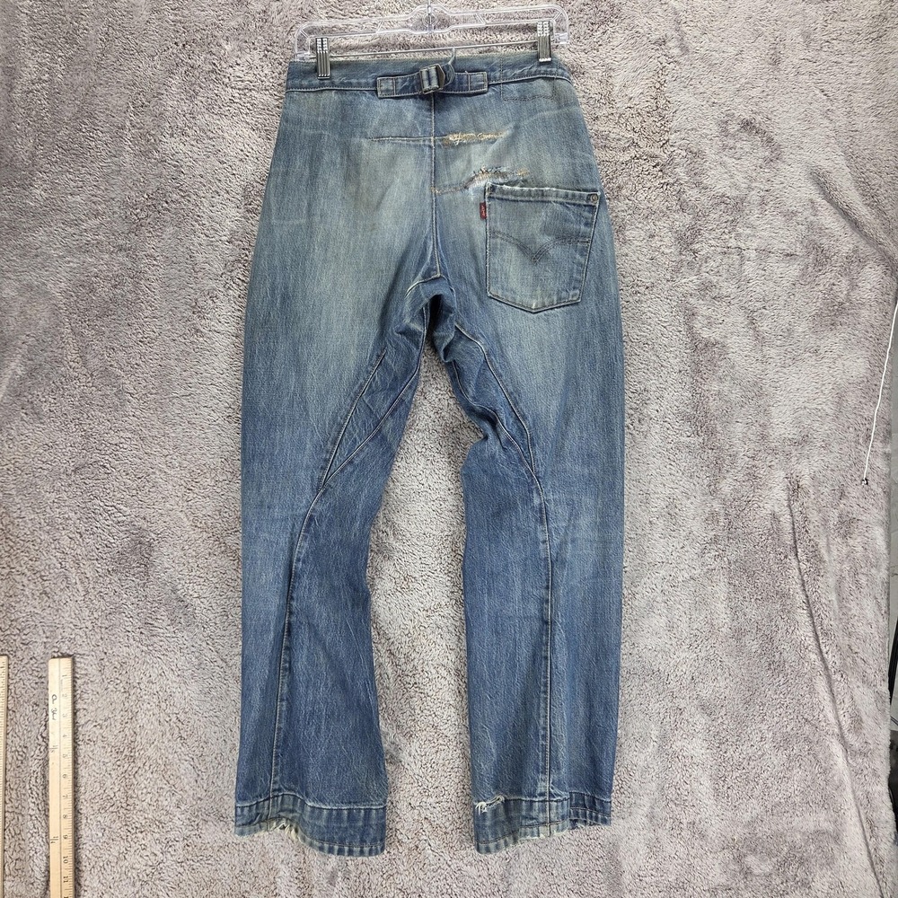 Vintage Levis Engineered Jeans Mens 28x32 Blue Twisted Buckle Back One Pocket